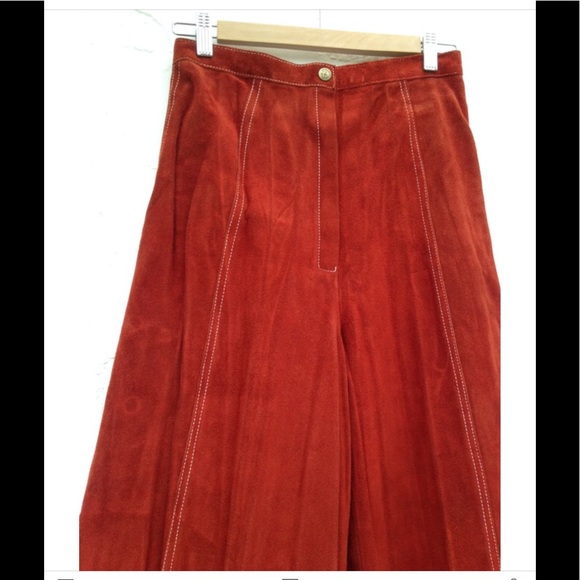 Vintage Rare Bonwit Teller SUEDE Vest &  GAUCHO Set // Roger Kuper / Small - Picture 3 of 15